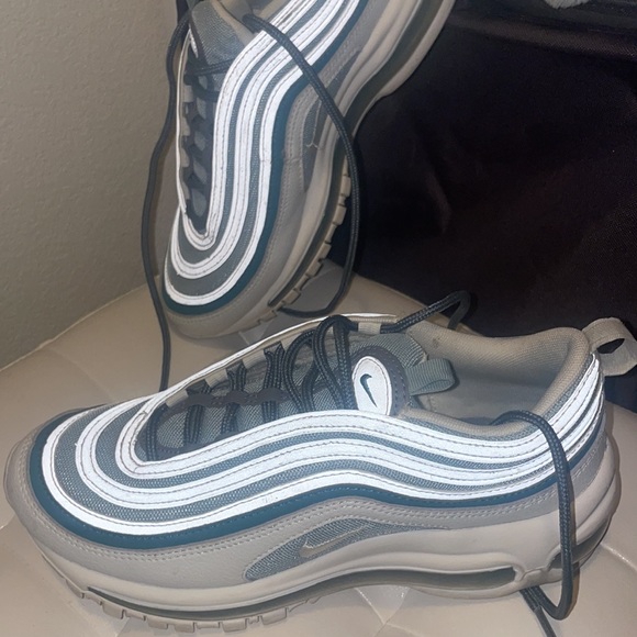 Nike Air Max 97, Blue and White (with reflective material in flash), US size 7 - Picture 4 of 5